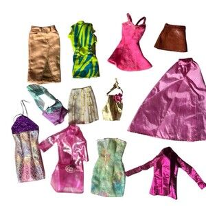 Lot Of 12 Vintage Barbie Clothes 1980s to 1990s